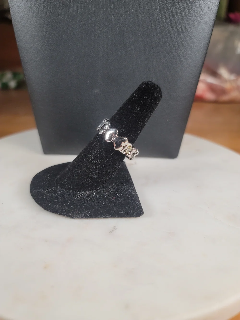 paparazzi Silver Heart Ring - Shiny Silver Hearts